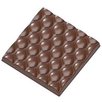 Chocolate World 63 g Square Bar Polycarbonate Chocolate Mould